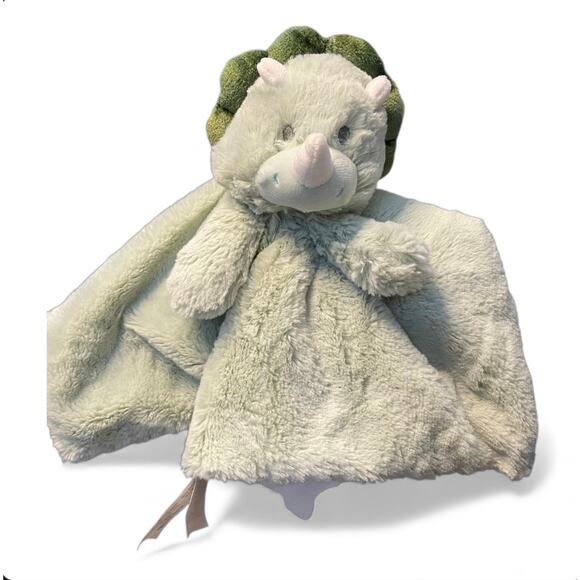 13" K Luxe Baby Dinosaur Lovey Security Blanket Rattle Kellytoy Green Plush Gift - Picture 2 of 7